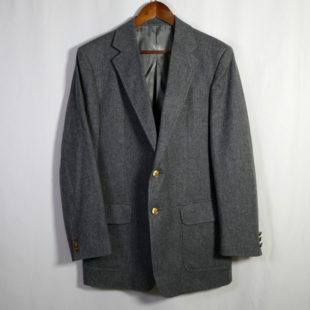 VTG 70s Stanley Blacker Men Tweed Sport Coat Size 40R Unstructured Preppy Casual